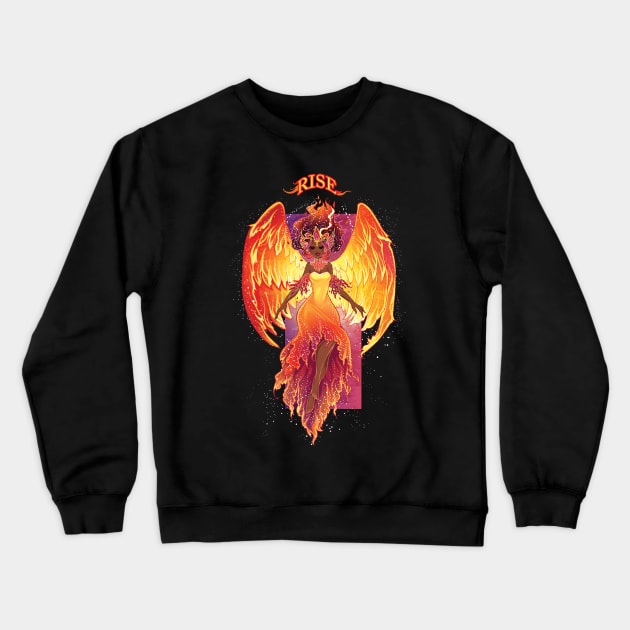 Phoenix Crewneck Sweatshirt by KatIvyArt